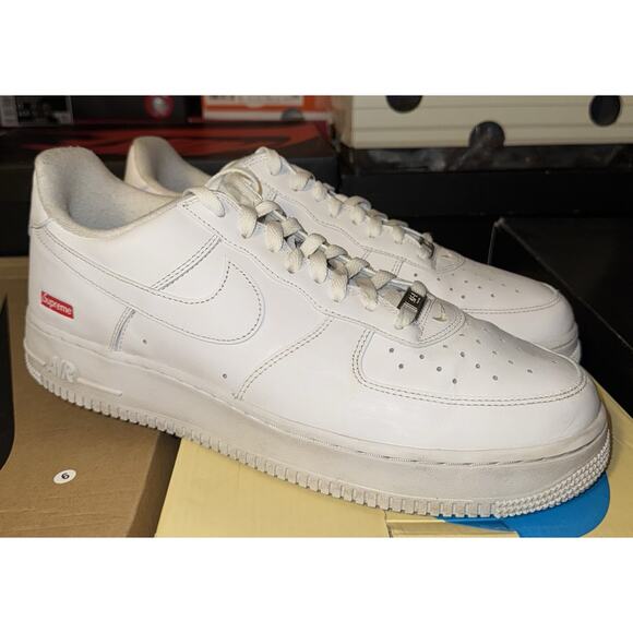 Nike Air Force 1 x Supreme Low Box Logo White Men’s 11.5 - Picture 1 of 6